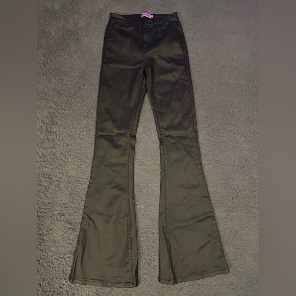 Edikted Pants - Edikted Luna vegan leather flare pants, size M